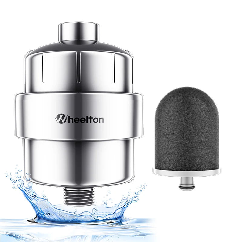 Filtro purificador de agua para ducha, filtración de baño de 16 etapas, carbón activado, Reduce el cloro y el fluoruro, agua de ducha con vitamina C